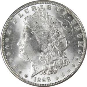 1888 Morgan Dollar BU Uncirculated Mint State 90% Silver $1 US Coin Collectible - Picture 1 of 2