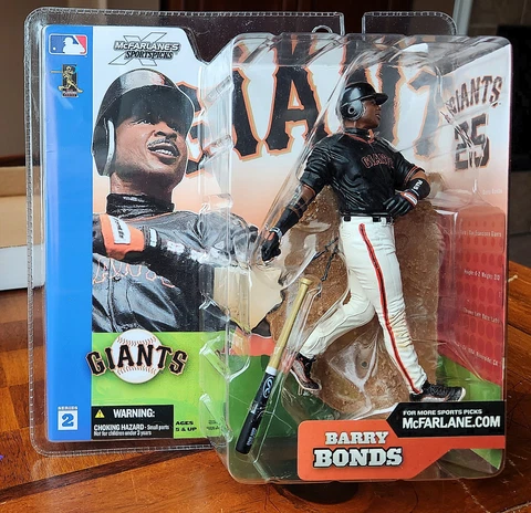 BARRY BONDS ✨️ 2002 McFarlane Sports Picks Action Figure ✨️ SF Giants ✨️ Cover