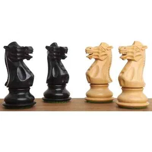 3.7" Size Weighted Wooden Chess 32 Pieces Only Set of 1 Free Shipping Worldwide - Picture 1 of 12