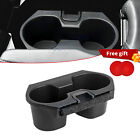 1x Black ABS Insert Dual Water Cup Holder For Honda Civic 10th Gen 2016-2021