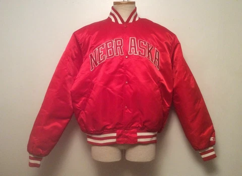 Scarce Vintage 1980s Football Nebraska Starter Jacket Huskers XL Cornhuskers USA Cover