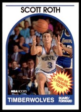 1989-90 NBA HOOPS Rookie Card #349 - SCOTT ROTH 🏀 Minnesota Timberwolves