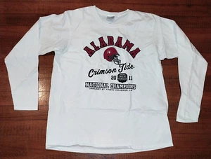 Maglietta Alabama Crimson Tide 2011 Campioni Nazionali Medium M Gildan Ultra - Foto 1 di 7