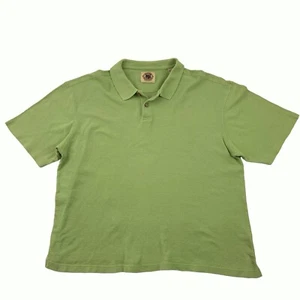 Pussers West Indies Mens L Linen Blend Green Waffle Knit Polo Shirt (Z14) - Picture 1 of 10