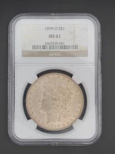 UNC 1899 O US Silver 1 Dollar Coin - Morgan Dollar- NGC MS 61 - KM# 110 - Picture 1 of 6