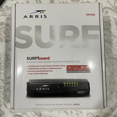 ARRIS SBV3202 Docsis 3.0 Voice Cable Modem Comcast Xfinity Internet Voice Phone - Image 1 of 3