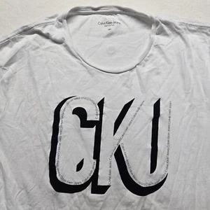 Camiseta Calvin Klein Jeans Blanco Sólido Logo Suave Manga Corta Adulto 2XL XXL - Imagen 1 de 6