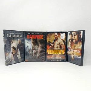 Dwayne The Rock Johnson 4 DVD Lot Rampage The Rundown San Andreas Pain & Gain - Imagen 1 de 12