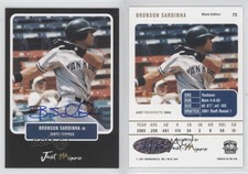 2004 Just Minors Just Prospects Black Auto /25 Bronson Sardinha #72 Auto