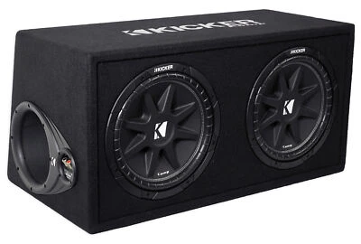 KICKER 43DC122 Comp Dual 12" Subwoofers In Vented Sub Box Enclosure, 2-Ohm - Image 1 of 4