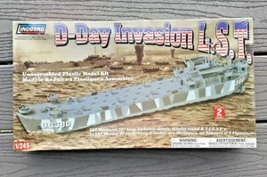 LINDBERG 1/245 WW II U.S. NAVY D-DAY INVASION L.S.T. MODEL SHIP KIT # 70875 F/S - Picture 1 of 4
