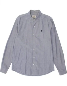 TIMBERLAND Mens Slim Fit Shirt Large Blue Cotton CF83 - Picture 1 of 3