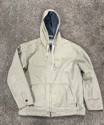 Chaqueta con Capucha Urban Pipeline Forrada de Vellón Lona Cremallera Para Hombre Pequeña Caqui Ropa de Trabajo Foto 1 de 4