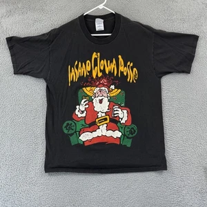Vintage Insane Clown Posse Shirt Mens XL Black Band Christmas 90s Santa Claus - Picture 1 of 10