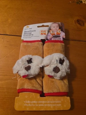 Jeep Cuddly Plush Strap Cover in brown. - Image 1 of 4