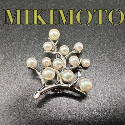 Very beautiful item✨ MIKIMOTO Mikimoto Pearl Brooch Tree of Happiness Rare 1351 - Image 1 of 4
