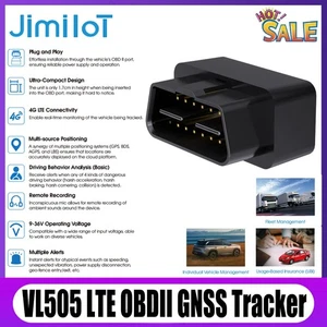 Jimiiot VL505 4G LTE OBD GPS Tracker Real-Time Tracking, Driving Behavior Alerts - Picture 1 of 5