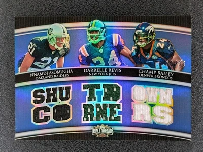 Topps Triple Threads 2010 Nnamdi Asomugha, Darrelle Revis, Champ Bailey/36 usado Foto 1 de 2