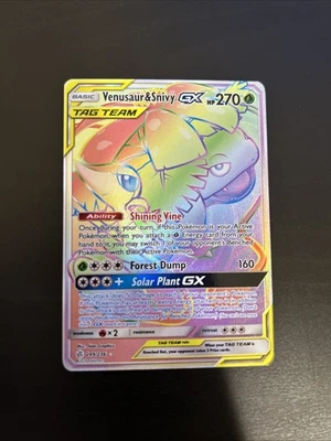 Venusaur & Snivy GX (Secret) 249/236 Cosmic Eclipse 2019 Pokemon Card NM - Image 1 of 2