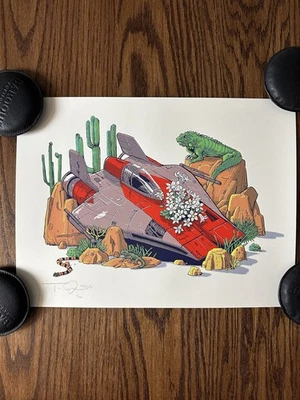 Tim Doyle - Star Wars Kudzo A-Wing Limited Edition Poster Art Print - 12x16 - Image 1 of 4