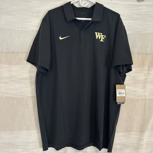 Polo uomo Nike Dri Fit Wake Forest taglia XL nera manica corta nuova con etichetta - Foto 1 di 7