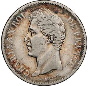 France 1828-W - 5 Francs - Lille Mint - NGC VF30 - Picture 1 of 4