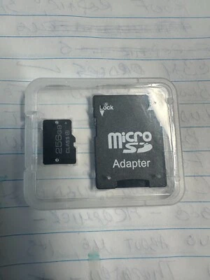 Micro sd 256gb, class 3 memory card with adapter new, made for Samsung Phones. - Image 1 of 4