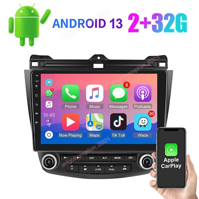 For Honda Accord 7 2003-2007 Apple CarPlay Android 13 Car Stereo Radio GPS Wifi