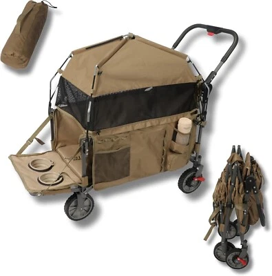 Foldable Pet Wagon Stroller w/ Tent Ramp Storage & Hydration Station - NIB - Image 1 of 4