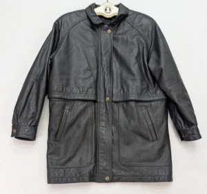 Leather Limited Vintage Women's Coat Size L Removable Liner - Picture 1 of 16