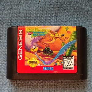 Desert Demolition Starring Road Runner (Sega Genesis, 1994)  Cleaned & Tested