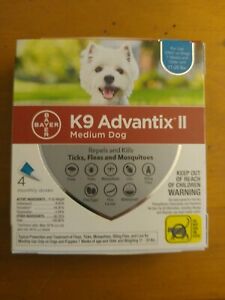 K9 Advantix II Flea Medicine Medium Dog 4 Month Supply Pack K-9 11-20 lbs
