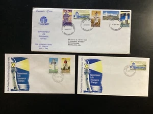 NZ 1969 Government Life‘Lighthouse’ FDC+1976 8+10c FDC and 1978 25c FDC (NZF467) - Picture 1 of 1