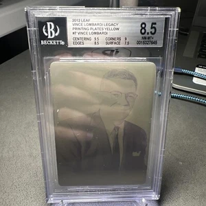 2012 Leaf Lombardi Legacy Printing Plate Yellow #7 Vince Lombardi 2/2 - Picture 1 of 3