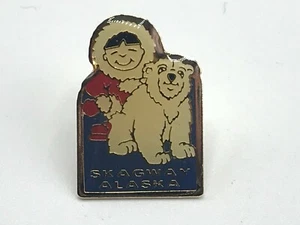 Skagway Alaska Lapel Pin Polar Bear Cub Eskimo Child Small Clutch Back So Cute - Picture 1 of 5
