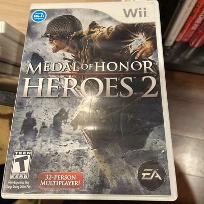 Wii Nintendo Medal of Honor Heroes 2 no manual tested working - Image 1 of 3