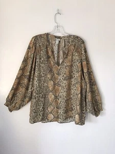 AVA & VIV Print Blouse Top Women Plus Size 2X - Picture 1 of 7