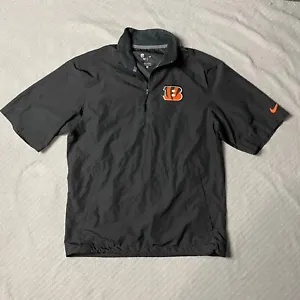 Bengals jacket Mens Small Black NFL NIKE On field apparel Wind Breaker Football - Picture 1 of 12