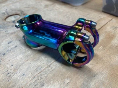 Anodized oil slick stem 70 mm 1 1/8 inch 31.8 +/-7 degree road mountain bike - Image 1 of 4