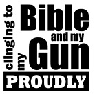 Bible and Gun Vinyl Decal, Bumper Sticker, Christian, Car, Window, Outdoors, ect