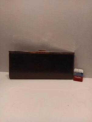 Fancy Party Clutch PVC EVENING BAG Black  Snap Close City Chic Day Evening New - Image 1 of 4