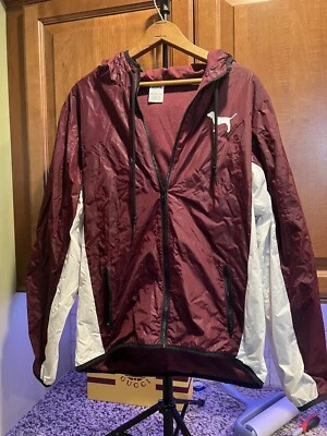 Victoria Secret 粉色夹克女式 XS - 栗色风衣雨衣轨道 — 第 1/4 张图片