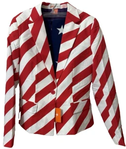 American Flag Fourth of July Blazer Jacket & Skirt OppoSuits Women's Size 6 - Picture 1 of 13