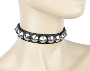 Classic English Conical Stud Collar Genuine Leather Usa Made - Picture 1 of 2