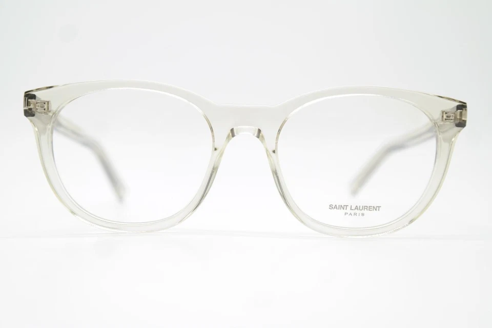 Lunettes Saint Laurent SL 471 Transparent Argent Oval Cadre De Lunettes Neuf - Photo 1/4