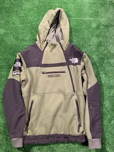 Supreme X The North Face Steep Tech Fleece Hoodie Size Medium Olive Green SS16 - Picture 1 of 3