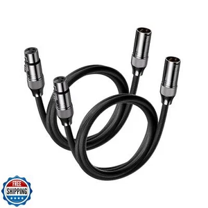 Fosi Audio XLR Cable 4ft, 2 Pack Cables for ZA3 ZD3 Amplifier DAC Preamp Micr - Picture 1 of 5