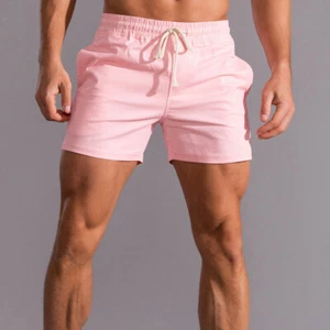 New Cotton Men's Shorts Drawstring Sports Slacks Holiday Beach Pants - Picture 1 of 30
