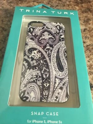 Capa Snap Incipio Trina Turk para Iphone 5 ou 5S roxa/branca nova em folha - Imagem 1 de 2