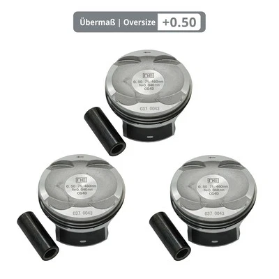 3x Kolben +0,50mm für Citroen Peugeot 1.0 VTi 130037004321 1623500080 - Bild 1 von 4